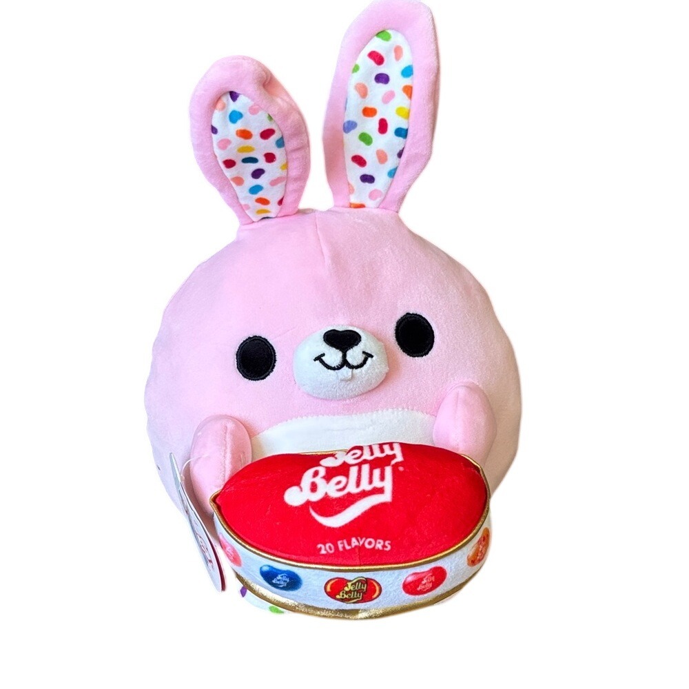 Zuru Snackles Pink Bunny Plush Toy w/Jelly Belly Bean Box 12" Easter GIFT NEW